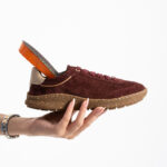 Barfußschuhe für Damen aus Veloursleder mit breiter Zehenbox