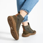 TSL Barefoot North Moss - Grün - Nubukleder