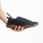 Barfußschuhe für Damen aus echtem Leder mit breiter Zehenbox