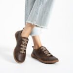 Barfußschuhe für Damen aus echtem Leder mit breiter Zehenbox - Естествена кожа