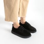 Bequeme Damenschuhe aus echtem Veloursleder mit Memory Foam