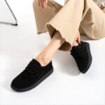 Bequeme Damenschuhe aus echtem Veloursleder mit Memory Foam - Естествен велур