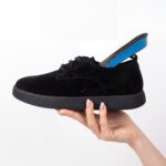 Bequeme Damenschuhe aus echtem Veloursleder mit Memory Foam - Draufsicht