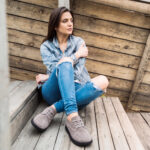 Bequeme Damenschuhe aus echtem Veloursleder mit Memory Foam