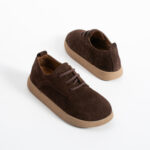 Bequeme Damenschuhe aus echtem Veloursleder mit Memory Foam - Seitenansicht