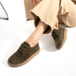 Bequeme Damenschuhe aus echtem Veloursleder mit Memory Foam - Естествен велур