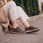 Bequeme Damenschuhe aus echtem Veloursleder mit Memory Foam