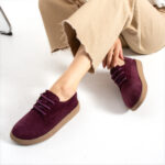 Bequeme Damenschuhe aus echtem Veloursleder mit Memory Foam - Естествен велур