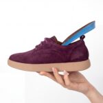 Bequeme Damenschuhe aus echtem Veloursleder mit Memory Foam - Draufsicht