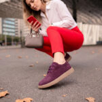 Bequeme Damenschuhe aus echtem Veloursleder mit Memory Foam