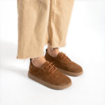 Bequeme Damenschuhe aus echtem Veloursleder mit Memory Foam