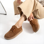 Bequeme Damenschuhe aus echtem Veloursleder mit Memory Foam - Естествен велур