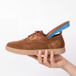 Bequeme Damenschuhe aus echtem Veloursleder mit Memory Foam - Draufsicht