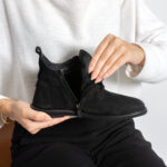 Damen-Stiefeletten aus Nubuk mit Memory Foam - Seitenansicht