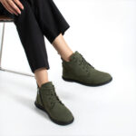 Damen-Stiefeletten aus Nubuk mit Memory Foam - Естествен набук