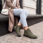 Damen-Stiefeletten aus Nubuk mit Memory Foam - Draufsicht