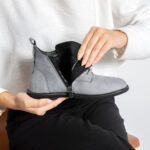 Damen-Stiefeletten aus Nubuk mit Memory Foam - Seitenansicht