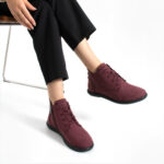 Damen-Stiefeletten aus Nubuk mit Memory Foam - Естествен набук
