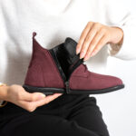 Damen-Stiefeletten aus Nubuk mit Memory Foam - Seitenansicht