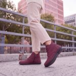 Damen-Stiefeletten aus Nubuk mit Memory Foam - Draufsicht