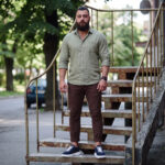 Sneaker für Herren aus echtem Veloursleder - Draufsicht