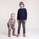 Barfußschuhe für Kinder aus echtem Lede - Сив