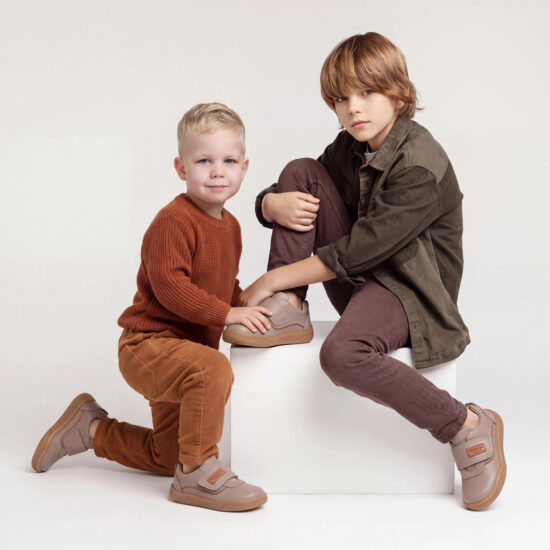 Barfußschuhe für Kinder aus echtem Lede - Бежов