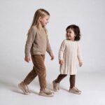 Barfußschuhe für Kinder aus echtem Lede - Златист