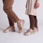 Barfußschuhe für Kinder aus echtem Lede - Златист