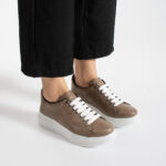 Damen-Sneaker aus echtem Leder - TSL Timeless Sandstone