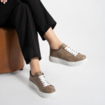 Damen-Sneaker aus echtem Leder - Leder