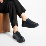 Damen-Sneaker aus echtem Leder - Leder