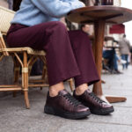 Damen-Sneaker aus echtem Leder - Rot