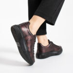 Damen-Sneaker aus echtem Leder - Seitenansicht