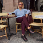 Damen-Sneaker aus echtem Leder - Draufsicht