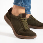 TSL Barefoot Atlas Khaki - Grün - Nubukleder