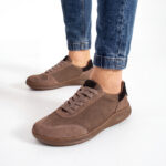 Herren-Barfuß-Sneaker aus echtem Leder - TSL Barefoot Atlas Taupe