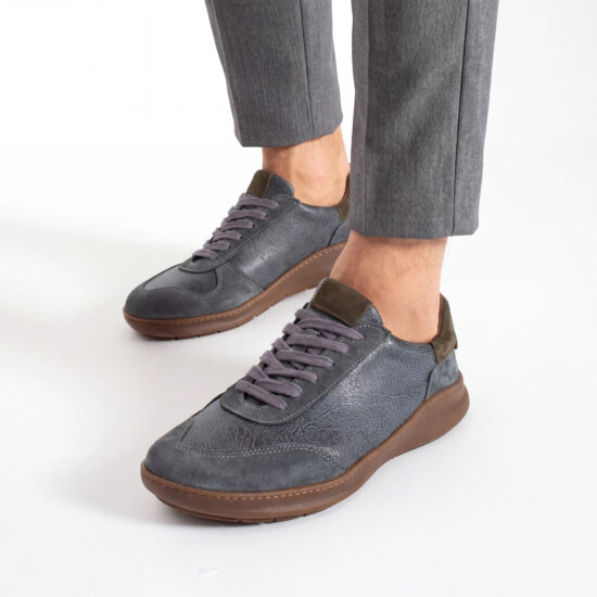 Herren-Barfuß-Sneaker aus echtem Leder - TSL Barefoot Atlas Blue