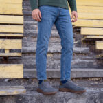 Herren-Barfuß-Sneaker aus echtem Leder - Blau - 10