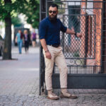 Herren-Barfuß-Sneaker aus echtem Leder - Beige - 10
