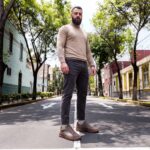 Herren-Barfuß-Sneaker aus echtem Leder - Grau