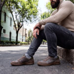 Herren-Barfuß-Sneaker aus echtem Leder - Grau - 10